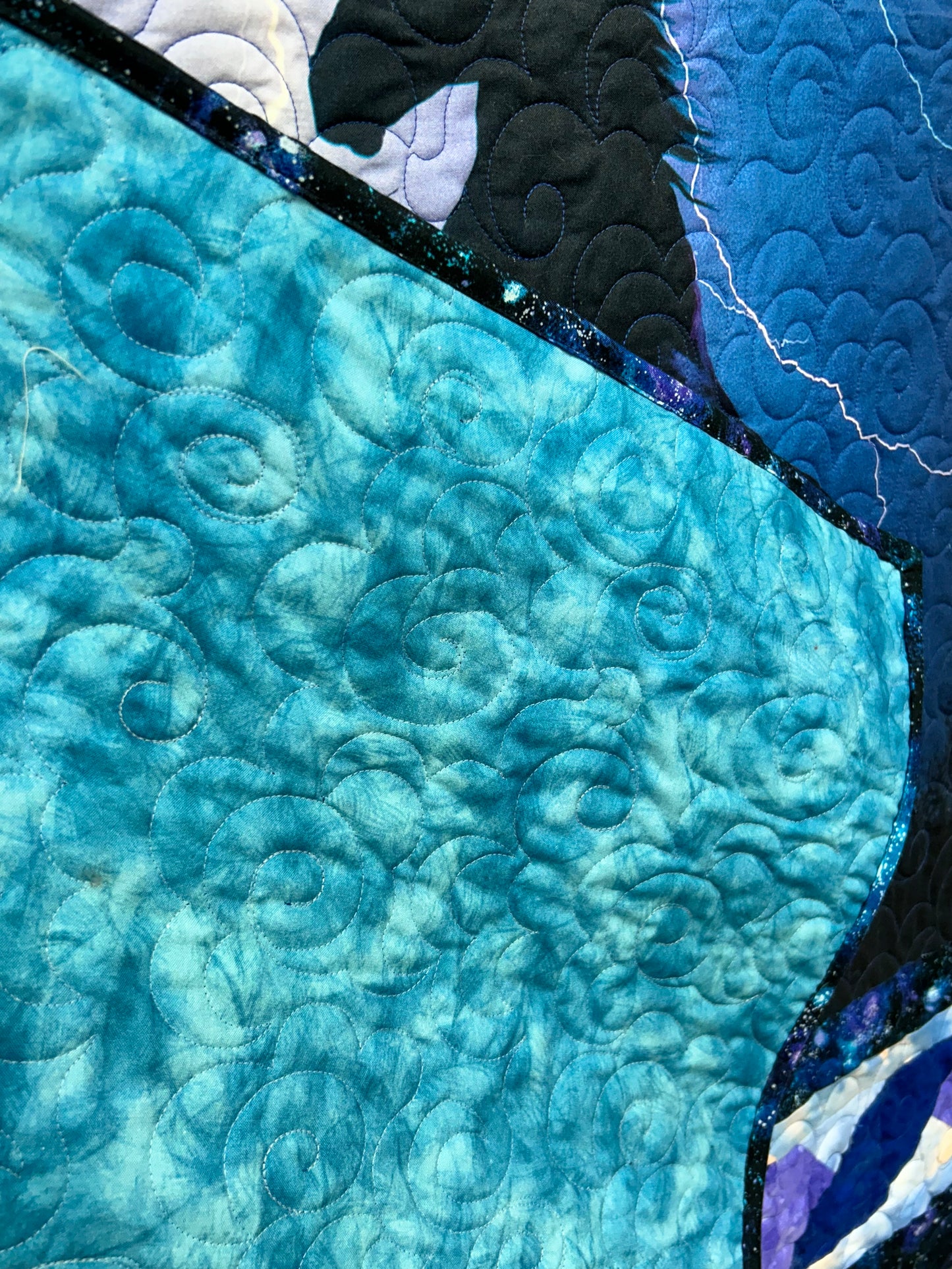 Lightning storm Horse quilt